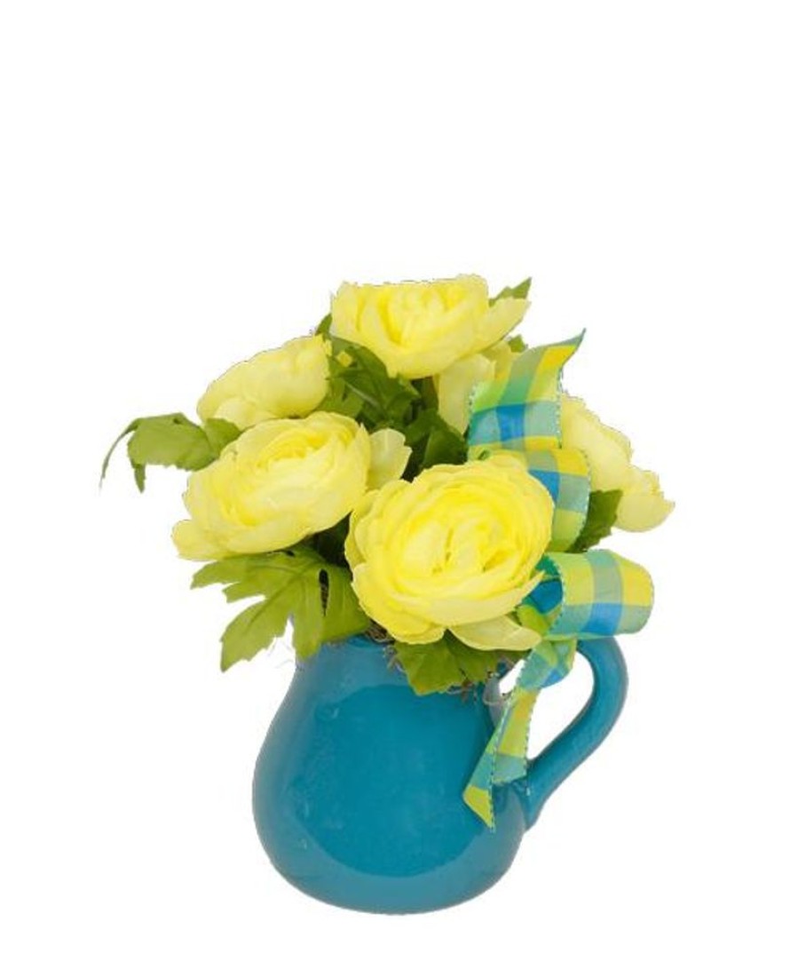 Silks Royer's | Silk Yellow Ranunculus Pitcher