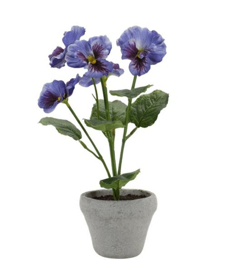 Silks Royer's | Silk Blue Pansy Pot