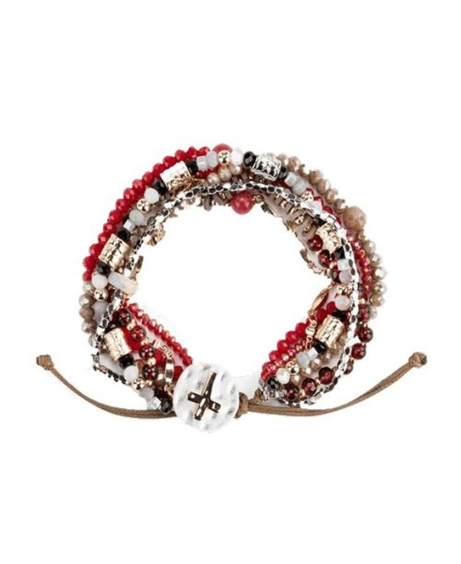 Gifts Royer's | Beaded Prayer Bracelet - Garnet