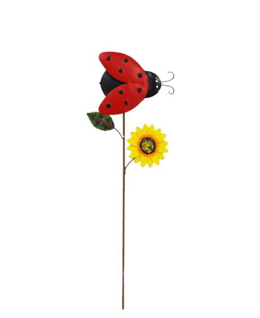 Gifts Royer's | Metal Lady Bug And Sunflower