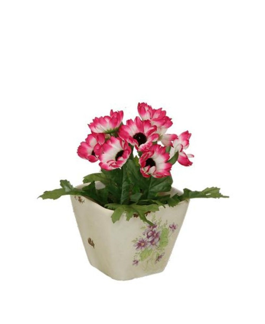 Silks Royer's | Silk Cineraria Violet Pot