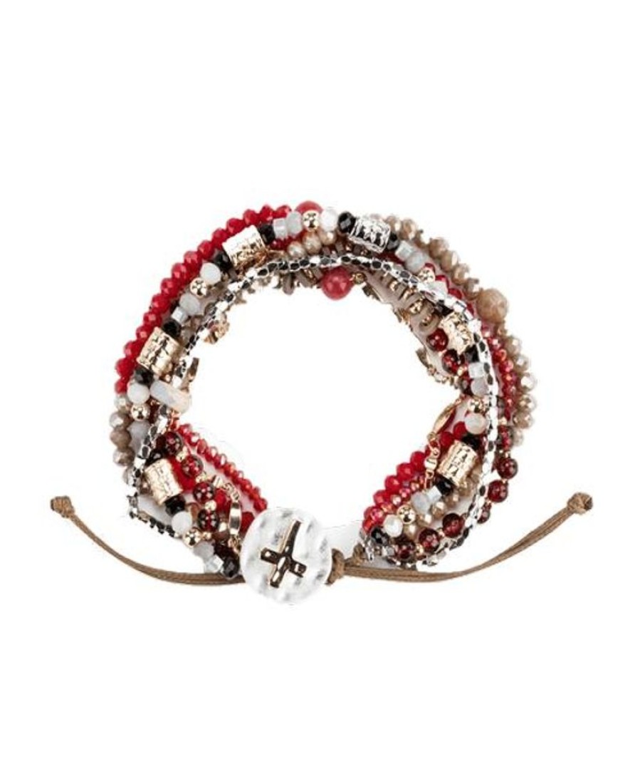 Gifts Royer's | Beaded Prayer Bracelet - Garnet