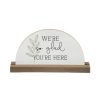 Gifts Royer's | Wood Black And White Word Dome Stand