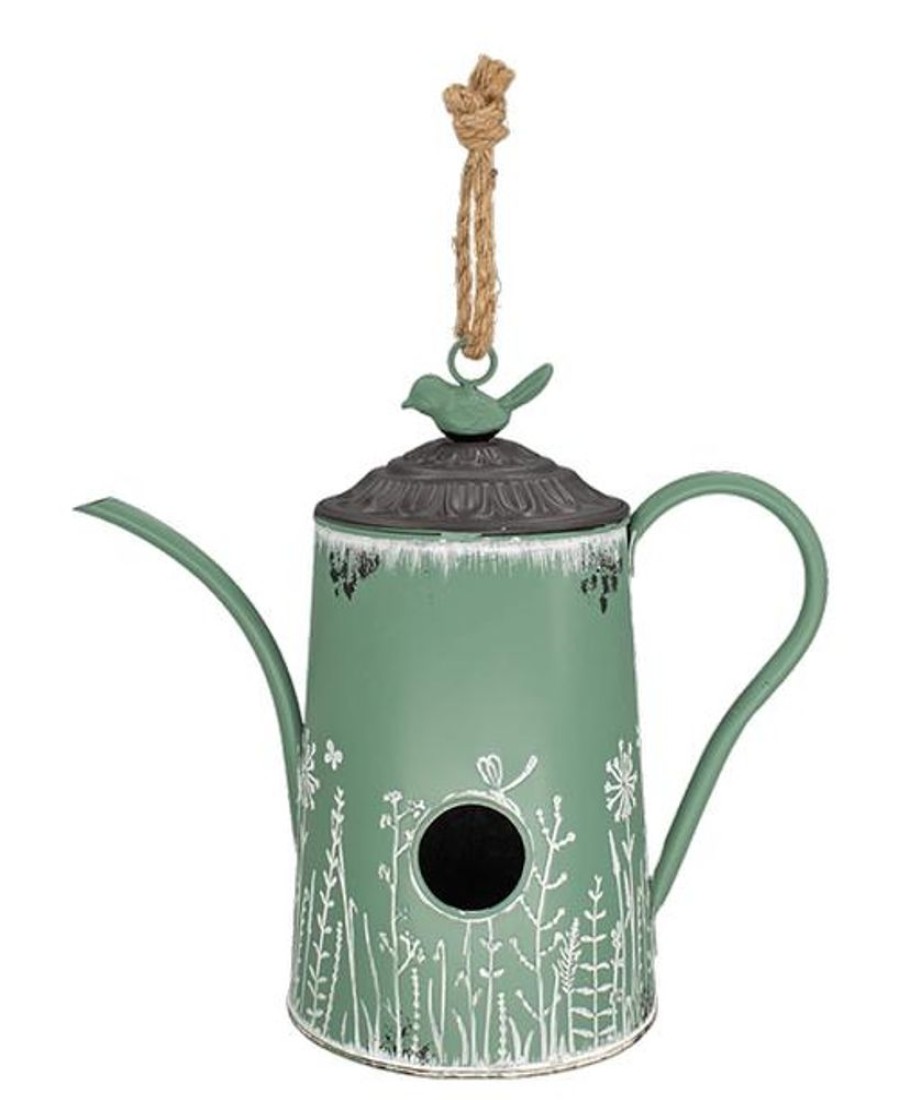 Gifts Royer's | Embossed Flower Watering Can Bird House