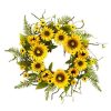 Silks Royer's | Silk Sunflower And Fern Wreath