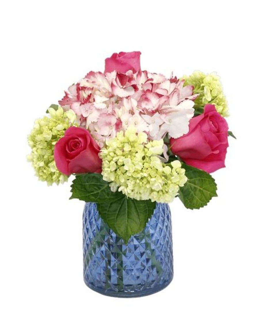 Flowers Royer's | Happy Hydrangea With Roses, Small - Pink