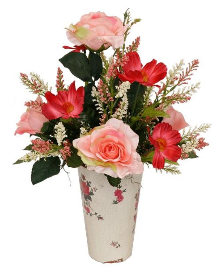 Silks Royer's | Silk Rose & Cosmos Vase